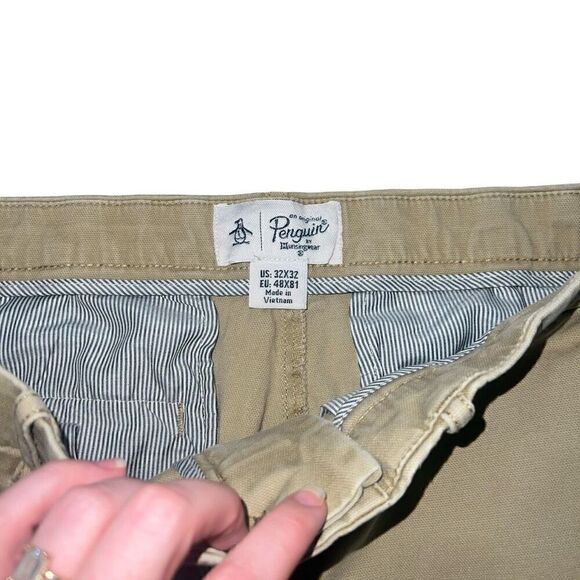 ORIGINAL PENGUIN Men’s Tan Pant Size 32X32 - Picture 4 of 7